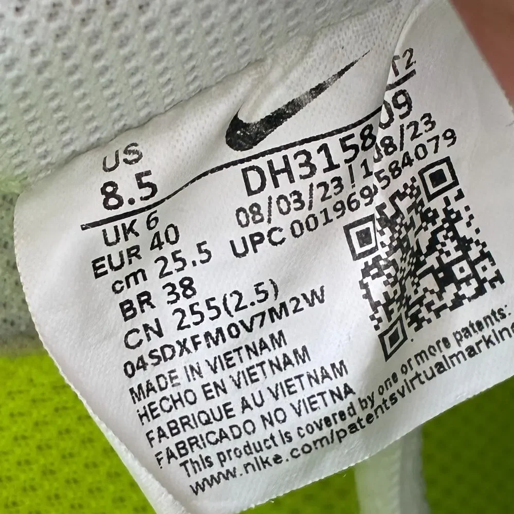 Nike Court Vision Low Next Nature White Pink Oxford Sneakers Shoes Womens Sz 8.5